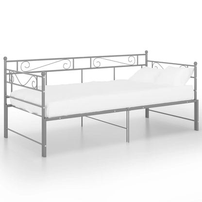 Telaio Divano Letto Estraibile Grigio in Metallo 90x200 cm - homemem39