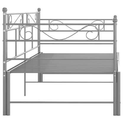 Telaio Divano Letto Estraibile Grigio in Metallo 90x200 cm - homemem39