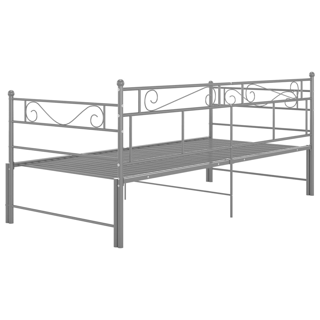 Telaio Divano Letto Estraibile Grigio in Metallo 90x200 cm - homemem39