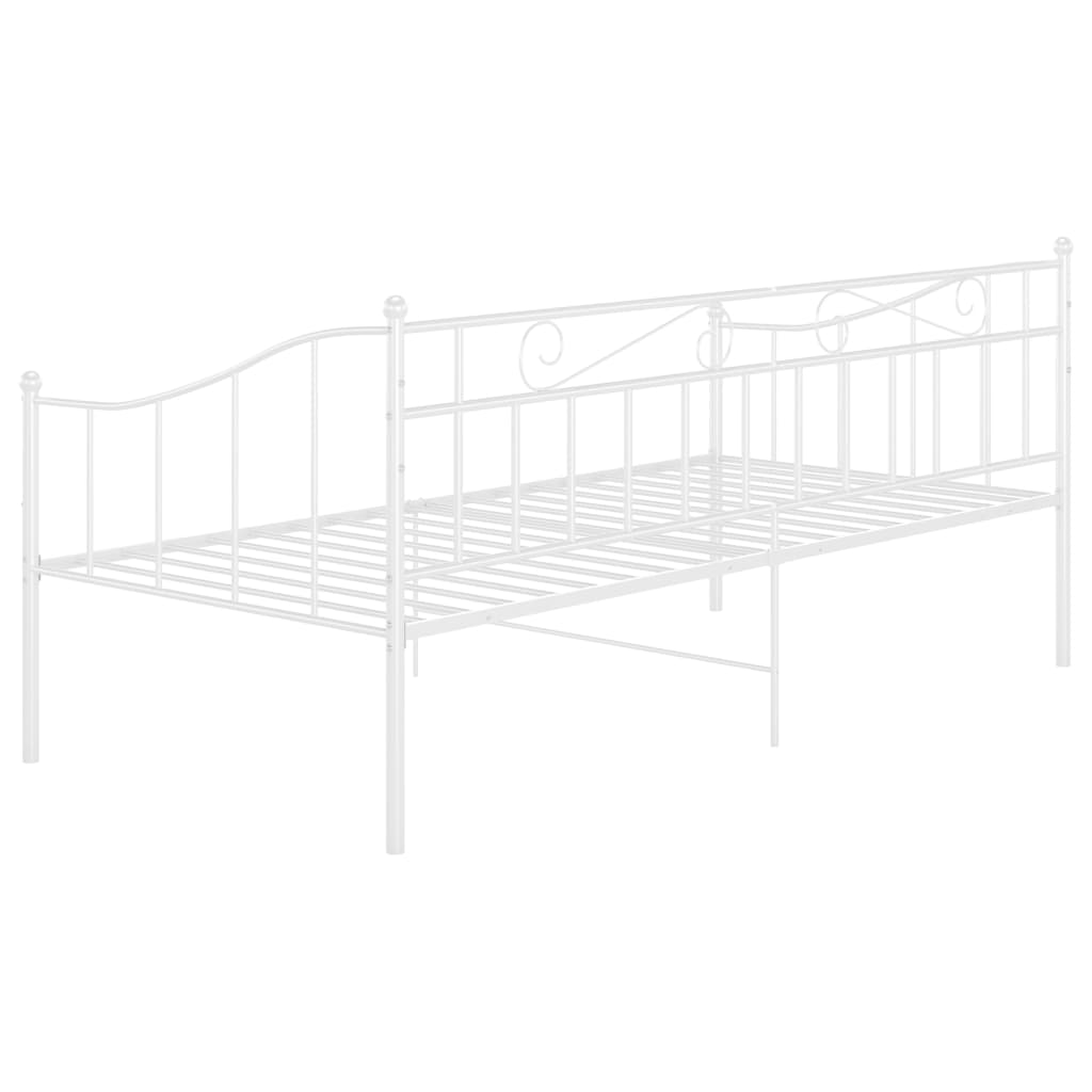 Telaio Divano Letto Bianco in Metallo 90x200 cm - homemem39