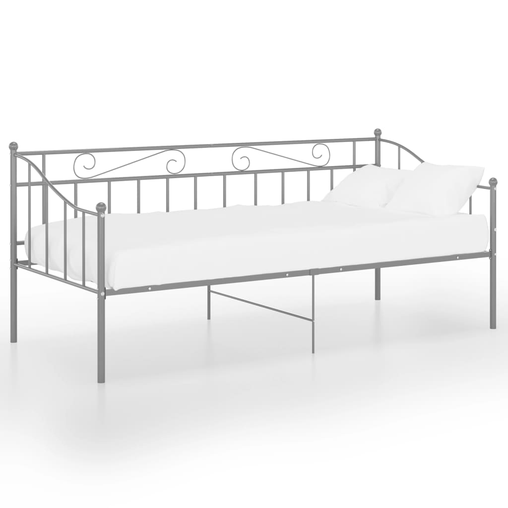 Telaio Divano Letto Grigio in Metallo 90x200 cm - homemem39