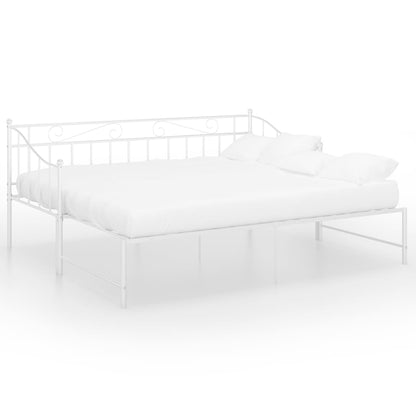 Telaio Divano Letto Estraibile Bianco in Metallo 90x200 cm - homemem39