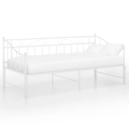 Telaio Divano Letto Estraibile Bianco in Metallo 90x200 cm - homemem39