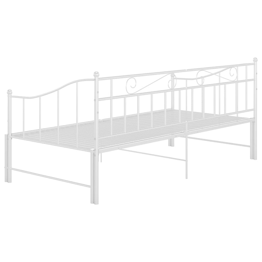 Telaio Divano Letto Estraibile Bianco in Metallo 90x200 cm - homemem39