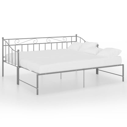 Telaio Divano Letto Estraibile Grigio in Metallo 90x200 cm - homemem39