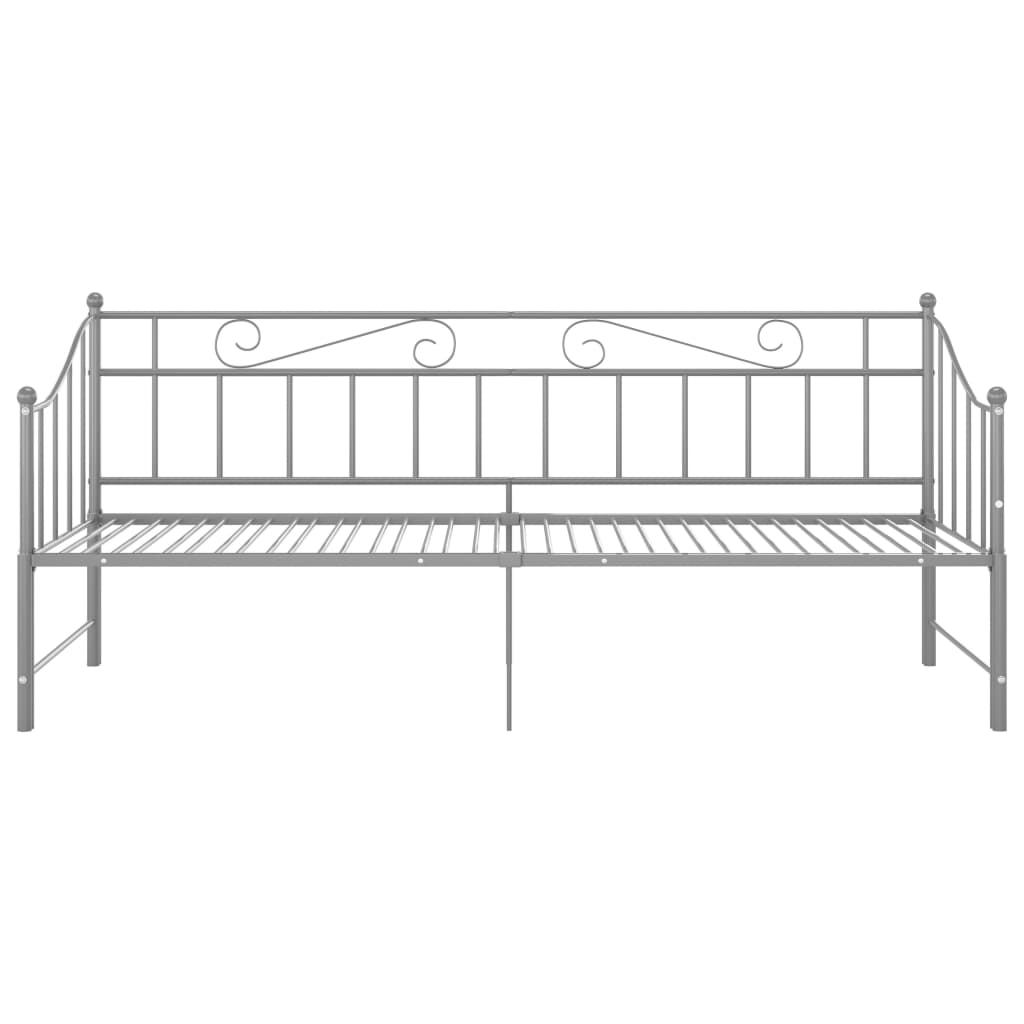 Telaio Divano Letto Estraibile Grigio in Metallo 90x200 cm - homemem39