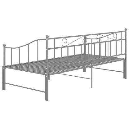 Telaio Divano Letto Estraibile Grigio in Metallo 90x200 cm - homemem39