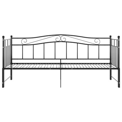 Telaio Divano Letto Estraibile Nero in Metallo 90x200 cm - homemem39