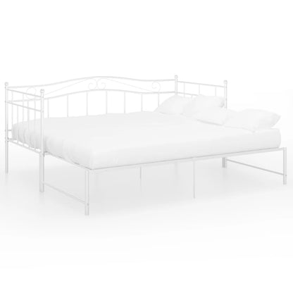 Telaio Divano Letto Estraibile Bianco in Metallo 90x200 cm - homemem39