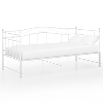 Telaio Divano Letto Estraibile Bianco in Metallo 90x200 cm - homemem39