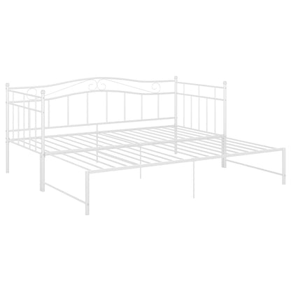 Telaio Divano Letto Estraibile Bianco in Metallo 90x200 cm - homemem39