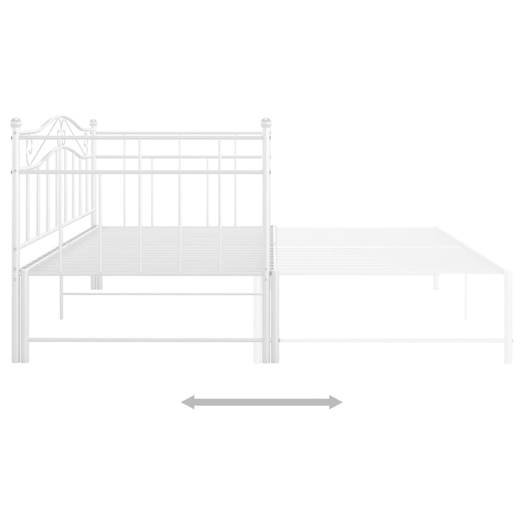 Telaio Divano Letto Estraibile Bianco in Metallo 90x200 cm - homemem39