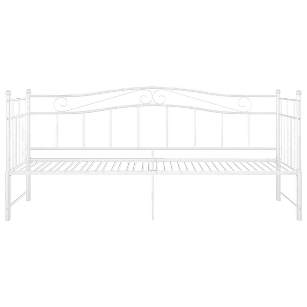 Telaio Divano Letto Estraibile Bianco in Metallo 90x200 cm - homemem39