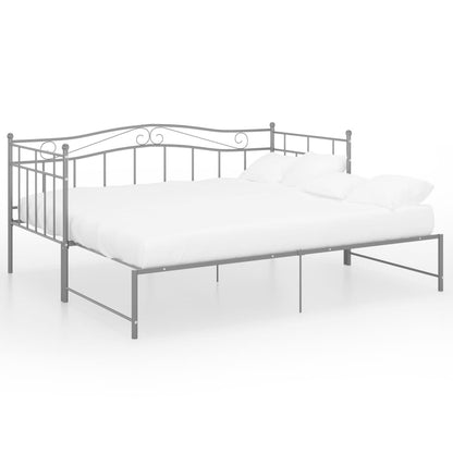 Telaio Divano Letto Estraibile Grigio in Metallo 90x200 cm - homemem39