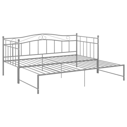 Telaio Divano Letto Estraibile Grigio in Metallo 90x200 cm - homemem39