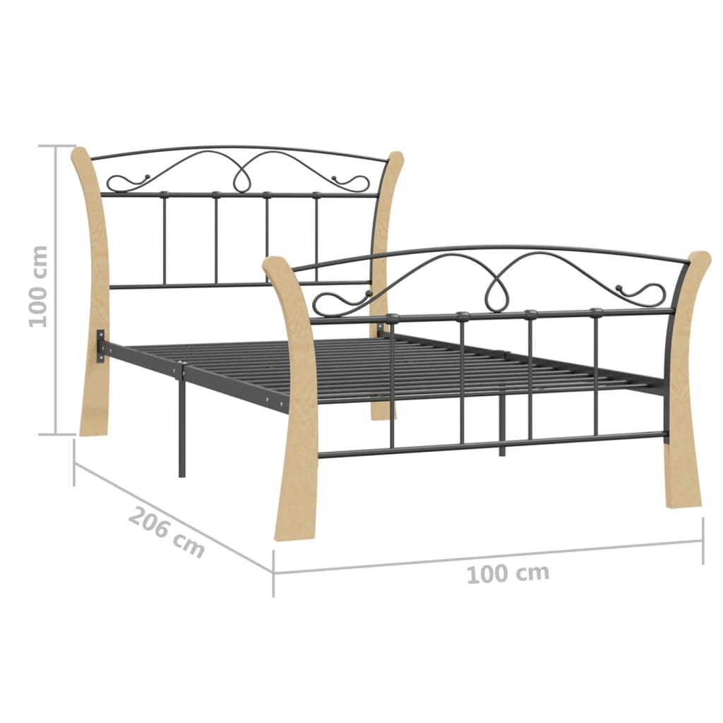 Giroletto Nero in Metallo 100x200 cm - homemem39