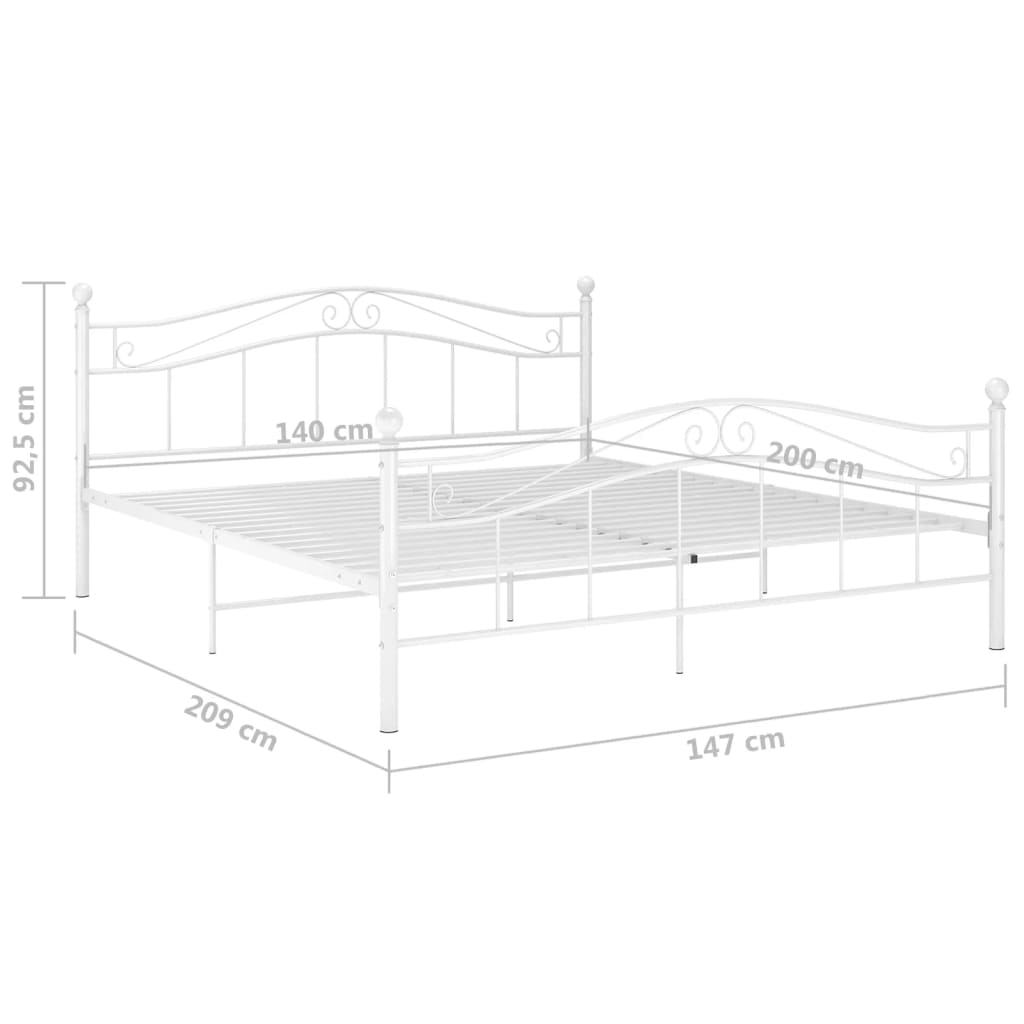 Giroletto Bianco in Metallo 140x200 cm - homemem39