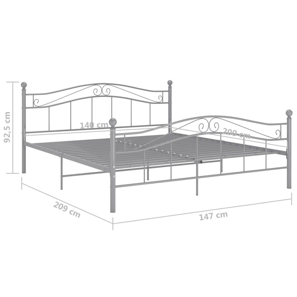 Giroletto Grigio in Metallo 140x200 cm - homemem39