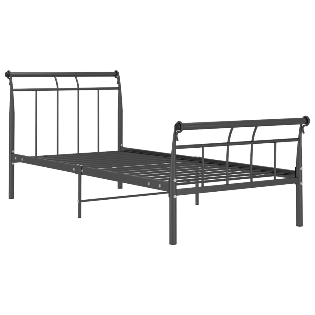 Giroletto Nero in Metallo 90x200 cm - homemem39