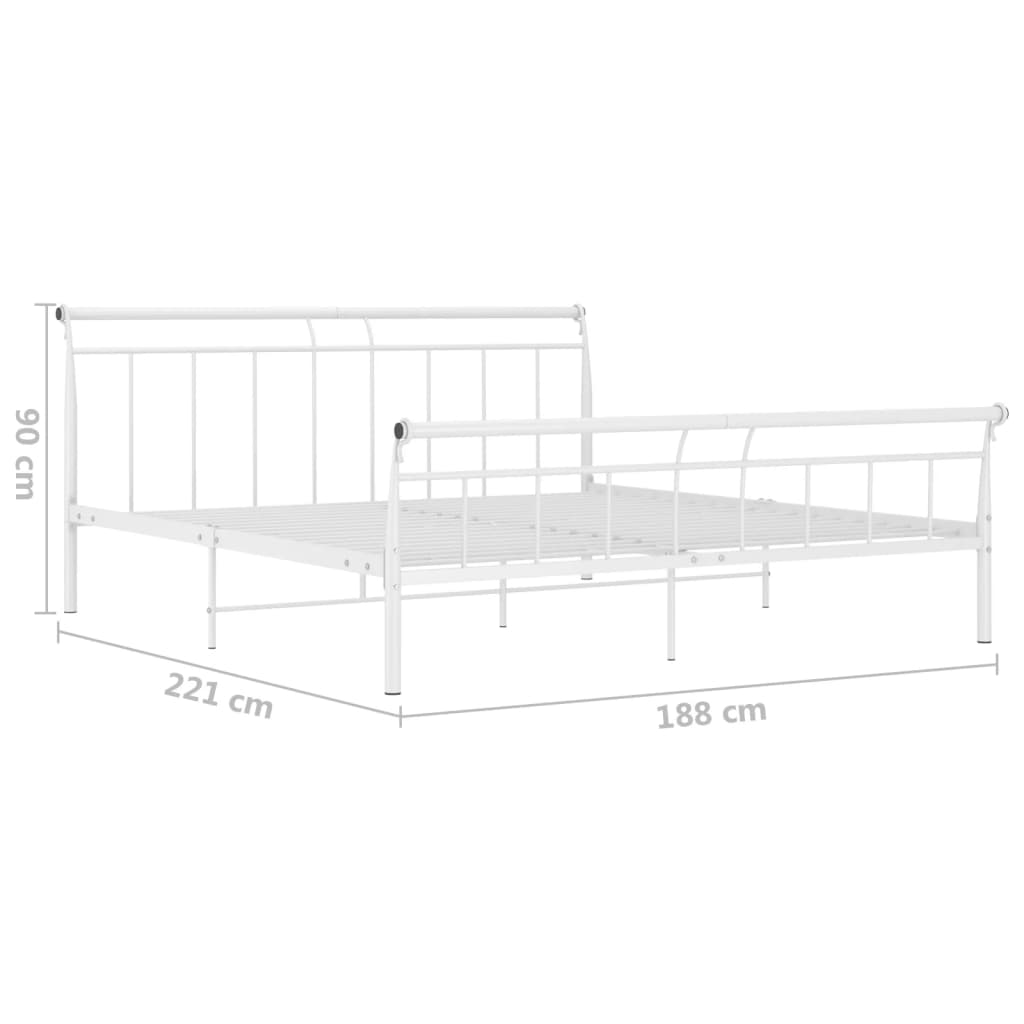 Giroletto Bianco in Metallo 180x200 cm - homemem39