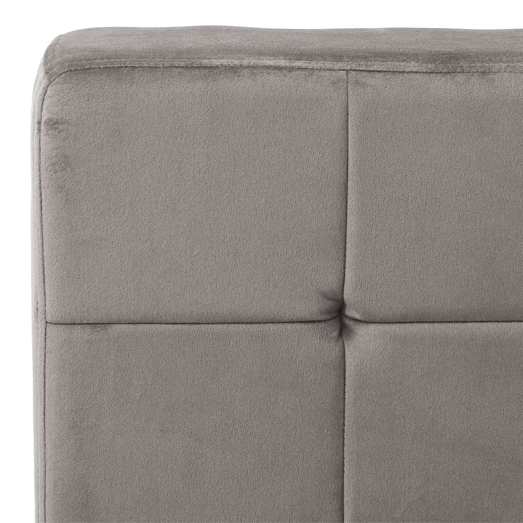 Poltrona Relax 65x79x87 cm Grigio Chiaro in Velluto - homemem39