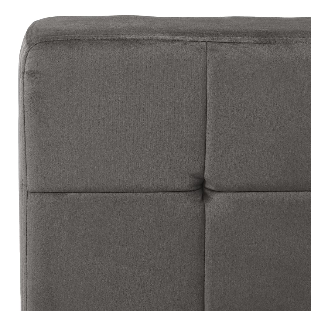 Poltrona Relax 65x79x87 cm Grigio Scuro in Velluto - homemem39