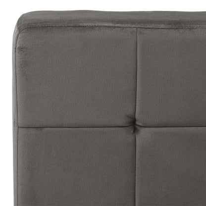 Poltrona Relax 65x79x87 cm Grigio Scuro in Velluto - homemem39