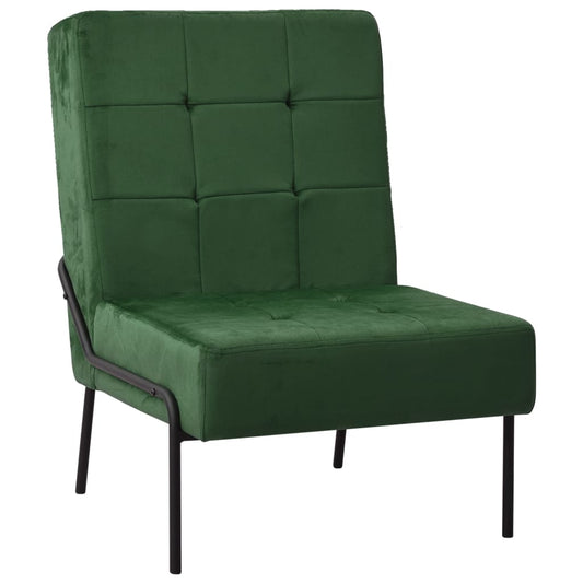 Poltrona Relax 65x79x87 cm Verde Scuro in Velluto - homemem39