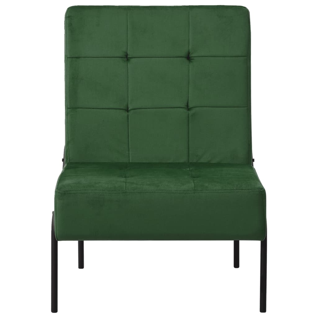 Poltrona Relax 65x79x87 cm Verde Scuro in Velluto - homemem39