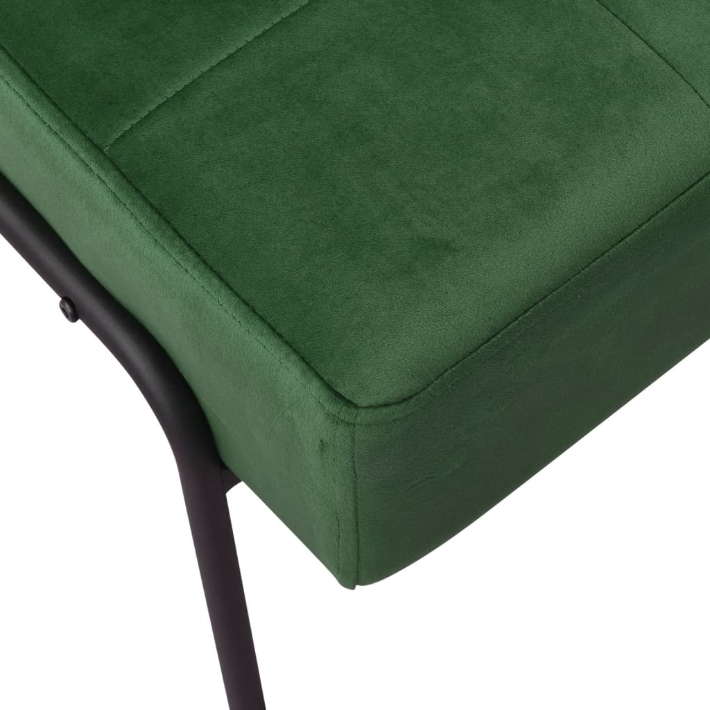 Poltrona Relax 65x79x87 cm Verde Scuro in Velluto - homemem39