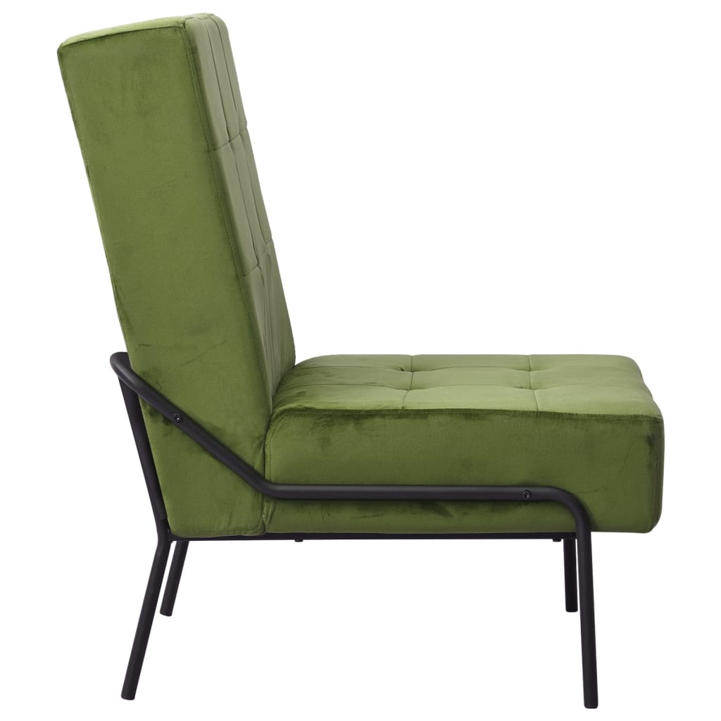 Poltrona Relax 65x79x87 cm Verde Chiaro in Velluto - homemem39