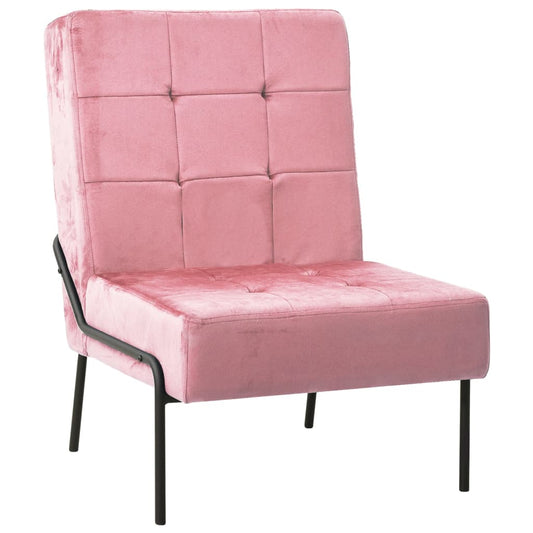 Poltrona Relax 65x79x87 cm Rosa in Velluto - homemem39