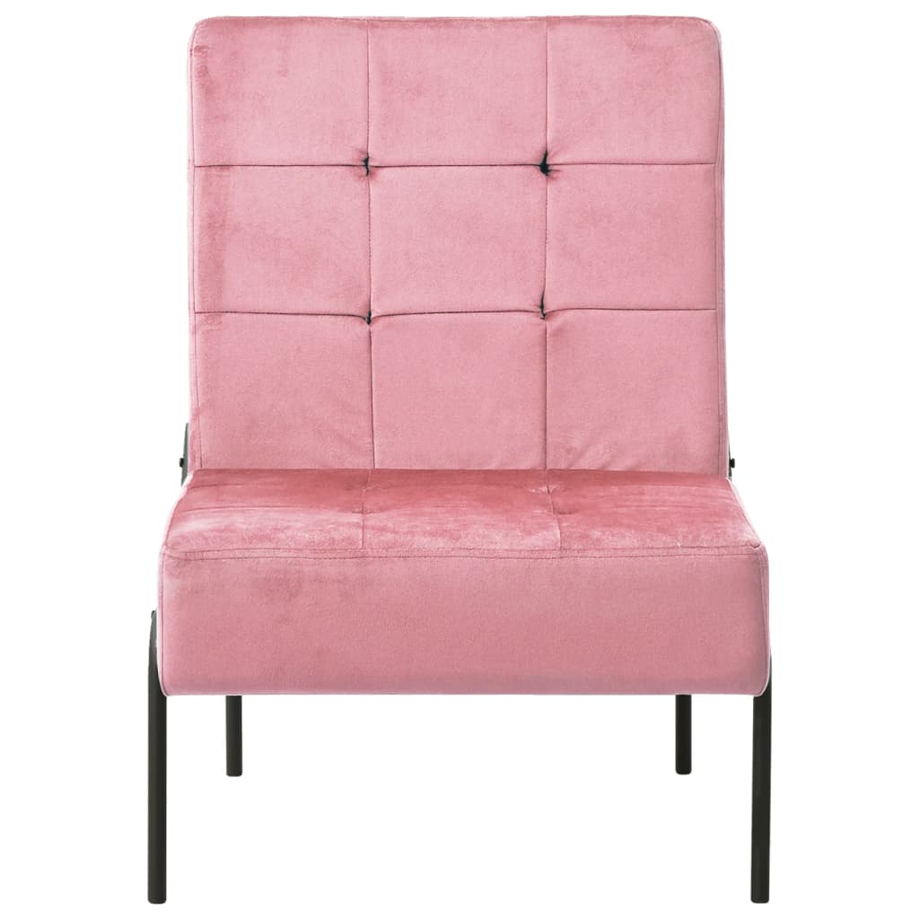 Poltrona Relax 65x79x87 cm Rosa in Velluto - homemem39