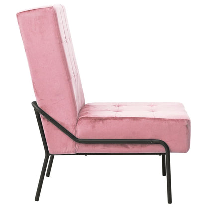 Poltrona Relax 65x79x87 cm Rosa in Velluto - homemem39