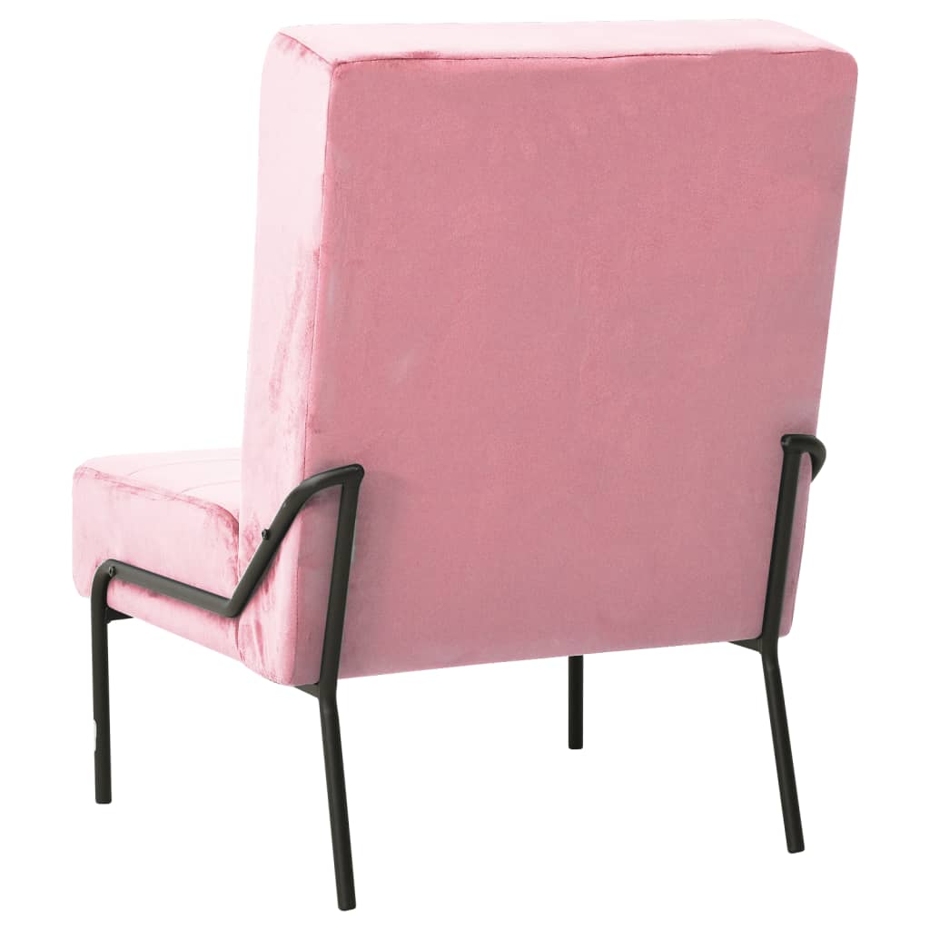 Poltrona Relax 65x79x87 cm Rosa in Velluto - homemem39