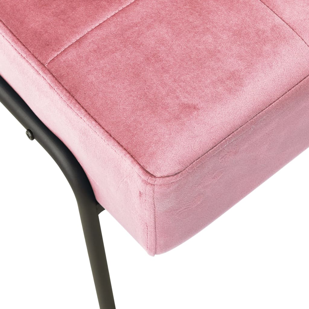 Poltrona Relax 65x79x87 cm Rosa in Velluto - homemem39