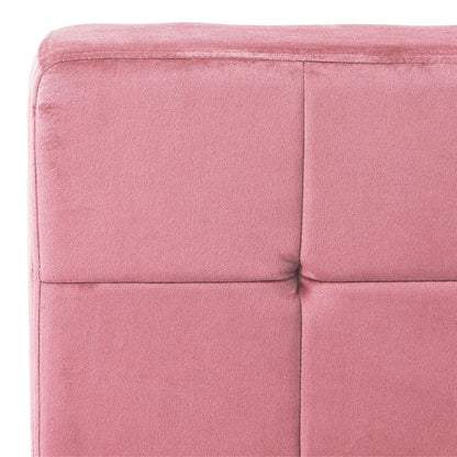 Poltrona Relax 65x79x87 cm Rosa in Velluto - homemem39