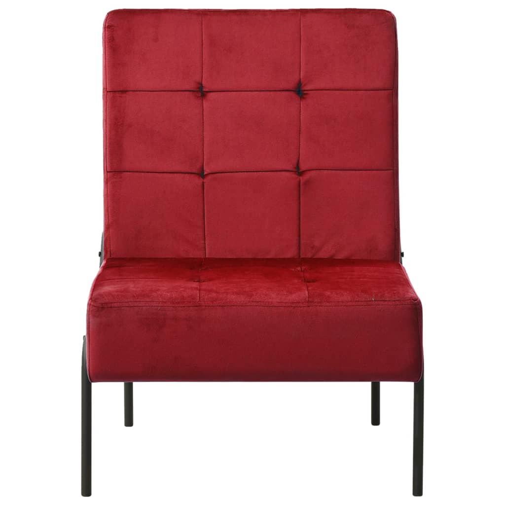 Poltrona Relax 65x79x87 cm Rosso Vino in Velluto - homemem39