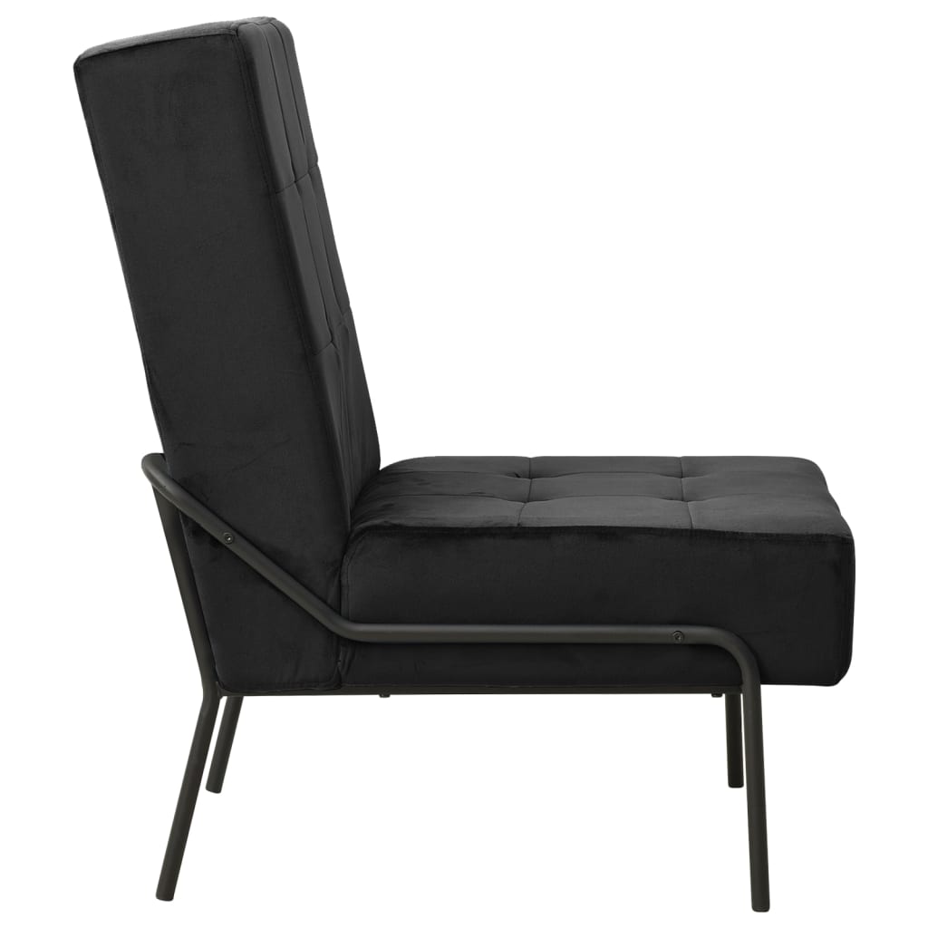 Poltrona Relax 65x79x87 cm Nera in Velluto - homemem39