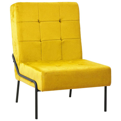 Poltrona Relax 65x79x87 cm Giallo Senape in Velluto - homemem39