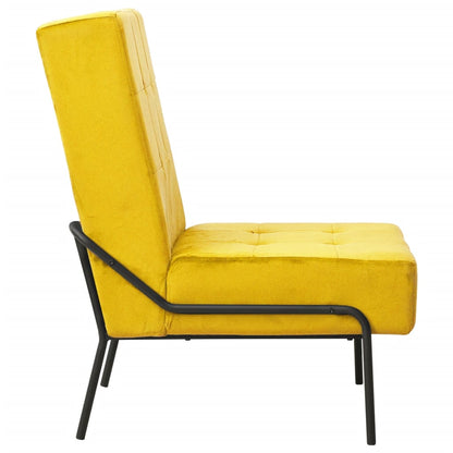 Poltrona Relax 65x79x87 cm Giallo Senape in Velluto - homemem39