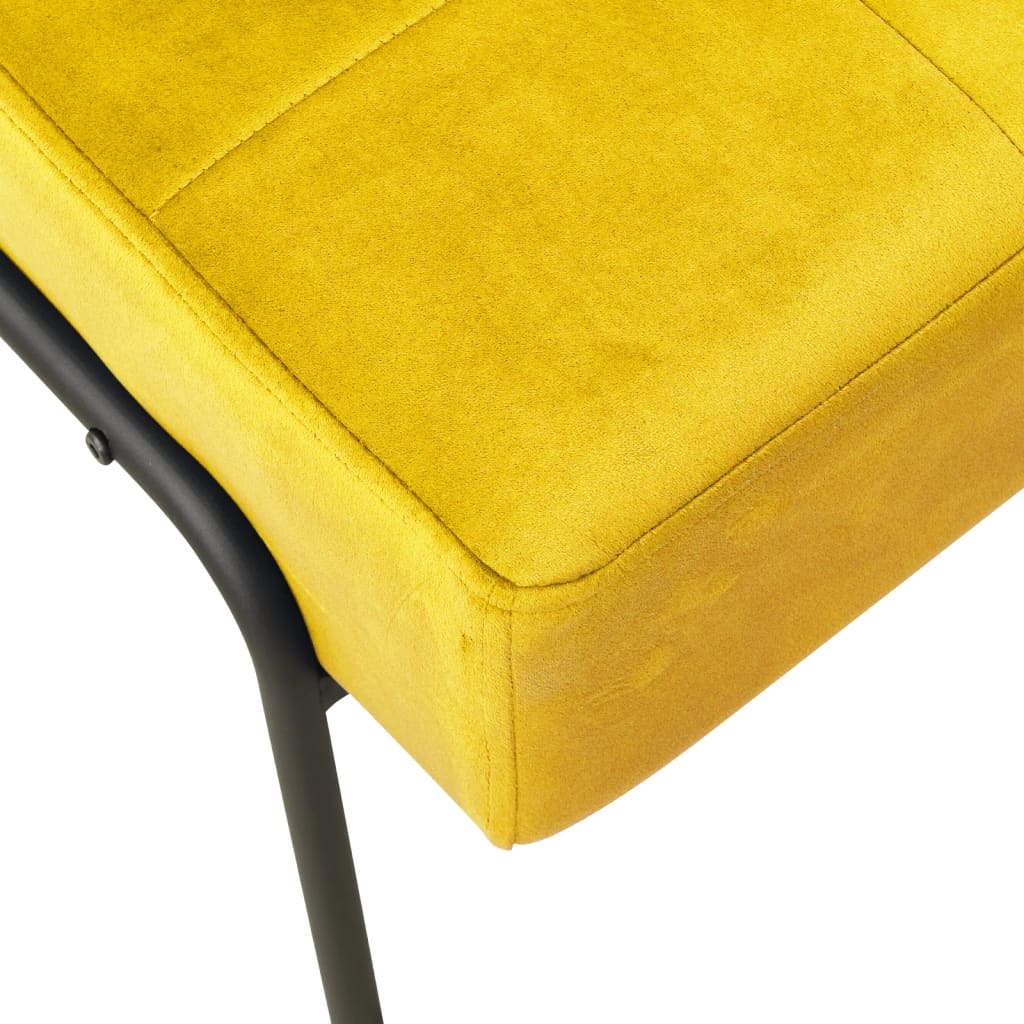 Poltrona Relax 65x79x87 cm Giallo Senape in Velluto - homemem39