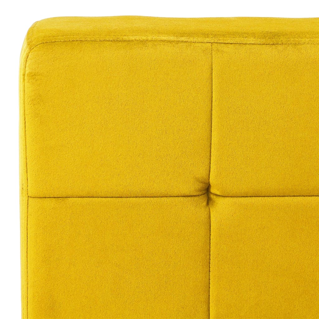 Poltrona Relax 65x79x87 cm Giallo Senape in Velluto - homemem39