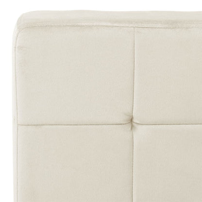 Poltrona Relax 65x79x87 cm Bianco Crema in Velluto - homemem39