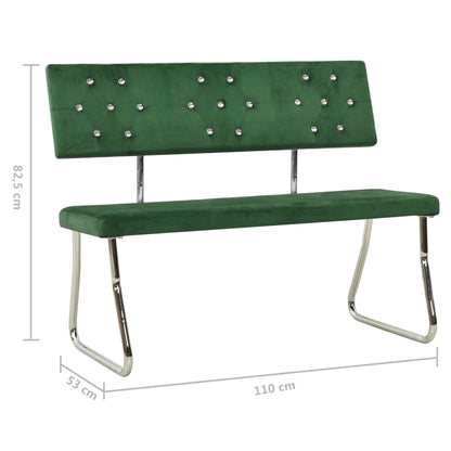 Panca 110 cm in Velluto Verde Scuro - homemem39