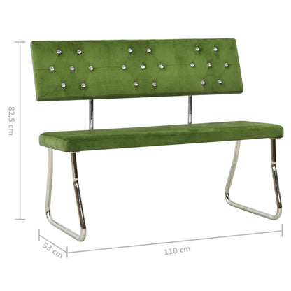 Panca 110 cm in Velluto Verde Chiaro - homemem39