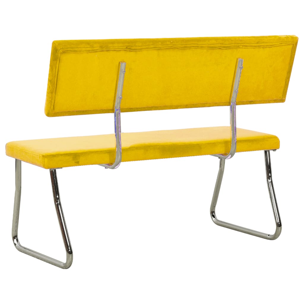 Panca 110 cm in Velluto Giallo Senape - homemem39