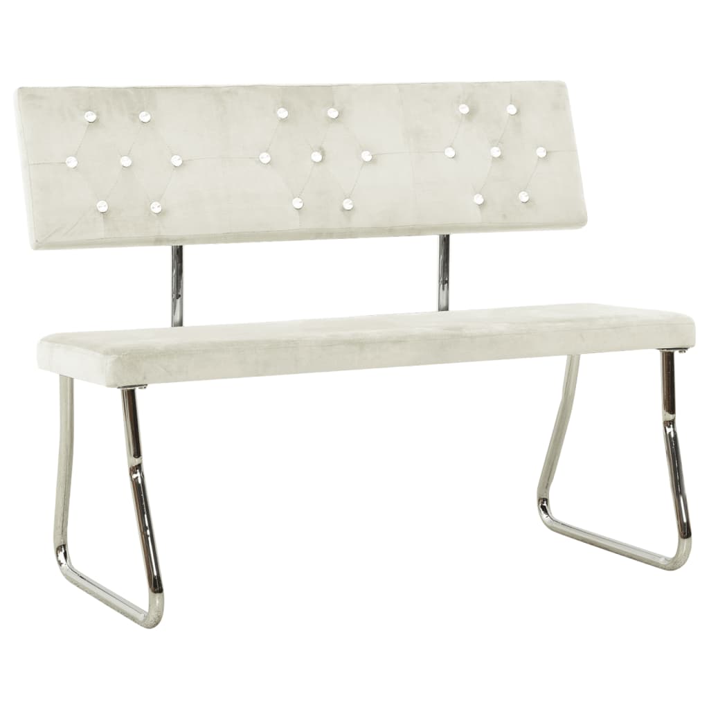 Panca 110 cm in Velluto Bianco Crema - homemem39