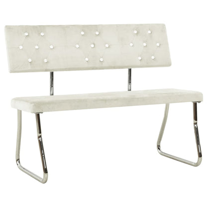 Panca 110 cm in Velluto Bianco Crema - homemem39