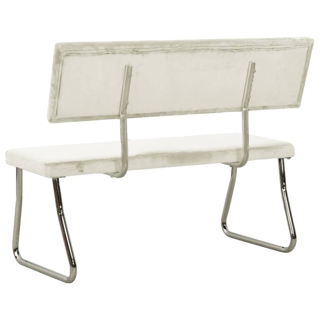 Panca 110 cm in Velluto Bianco Crema - homemem39